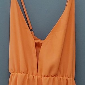 Orange Romper with over skirt